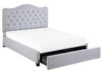 Toddrick Gray Fabric Full Bed with Storage