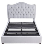 Toddrick Gray Fabric Full Bed with Storage