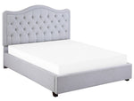 Toddrick Gray Fabric King Bed with Storage