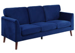 Tolley Blue Velvet Fabric Sofa