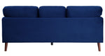 Tolley Blue Velvet Fabric Sofa