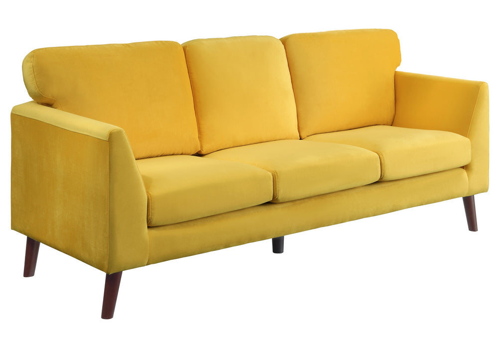 Tolley Yellow Velvet Fabric Sofa