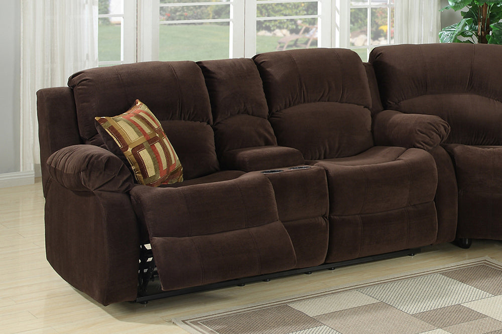 Tracey Chocolate Fabric Manual Recliner Loveseat