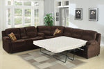 Tracey Chocolate Manual Recliner Sectional with Sleeper