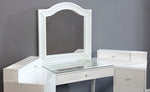 Tracie 3-Pc Luminous White Wood Vanity Set