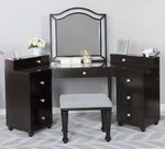 Tracie 3-Pc Obsidian Gray Wood Vanity Set