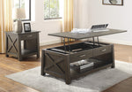 Traine Distressed Brown Wood Lift-Top Cocktail Table