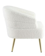 Trezona White Faux Sherpa Accent Chair