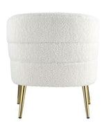 Trezona White Faux Sherpa Accent Chair