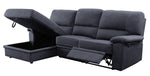 Trifora 2-Pc Dark Gray Fabric LAF Manual Recliner Sectional