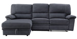 Trifora 2-Pc Dark Gray Fabric LAF Manual Recliner Sectional