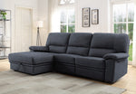 Trifora 2-Pc Dark Gray Fabric LAF Manual Recliner Sectional