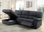 Trifora 2-Pc Dark Gray Fabric LAF Manual Recliner Sectional