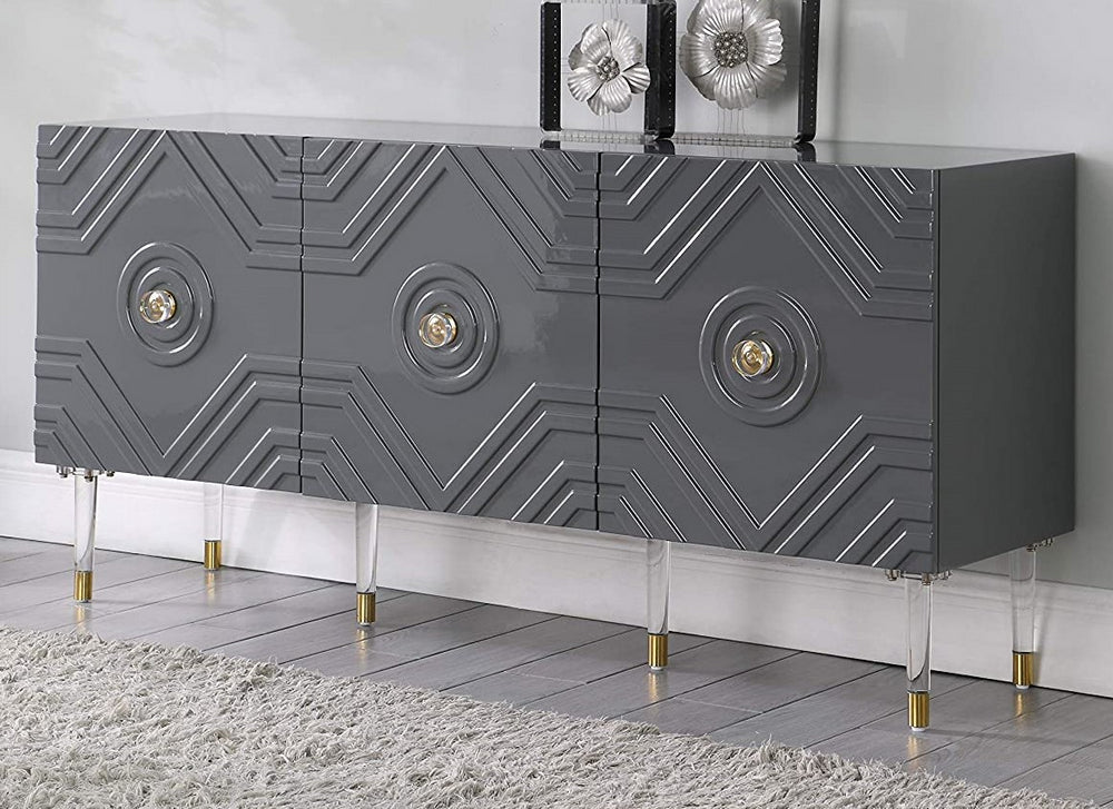 Truman Grey Lacquer Wood Sideboard