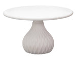 Tulum Modern Ivory Concrete Round Coffee Table