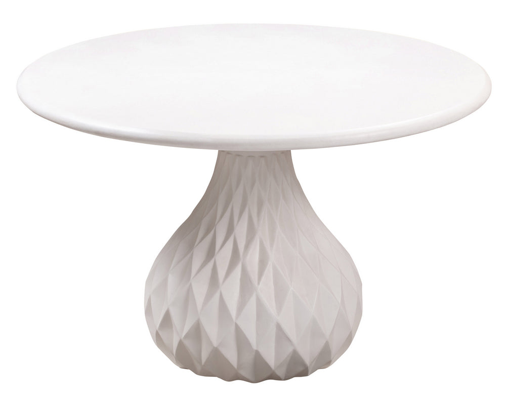 Tulum Modern Ivory Concrete Round Dining Table