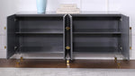 Tyrell Grey High Gloss Lacquer Wood Sideboard