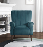 Urielle Teal Velvet Fabric Accent Chair