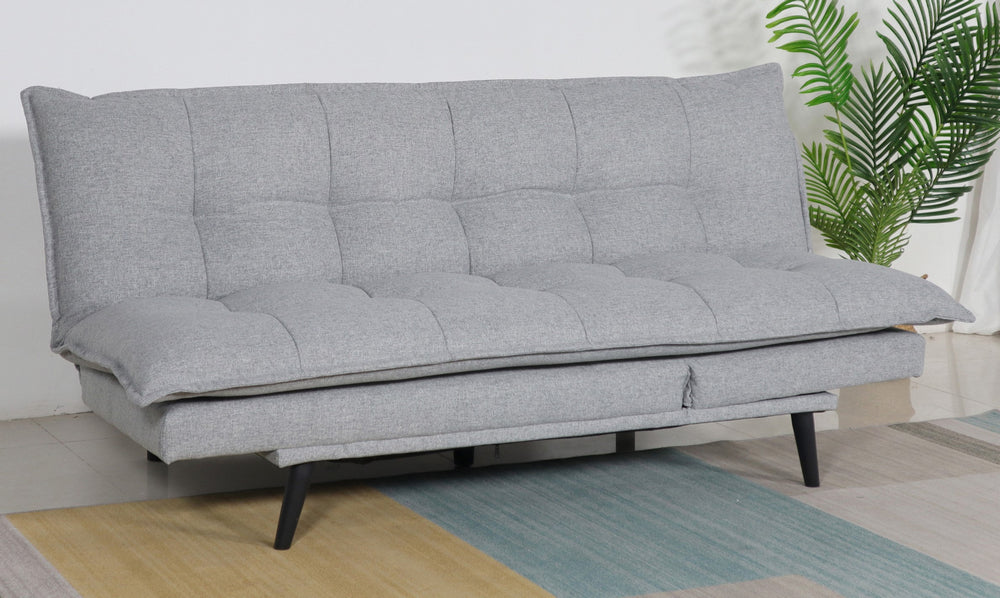 Usha Light Gray Fabric Click-Clack Sofa Bed