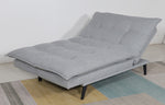 Usha Light Gray Fabric Click-Clack Sofa Bed