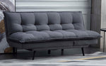 Usha Dark Gray Fabric Click-Clack Sofa Bed