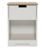 Vaibryn Two-Tone Wood 1-Drawer Nightstand