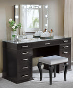 Valentina 3-Pc Obsidian Gray Wood Vanity Set