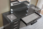 Valentina 3-Pc Obsidian Gray Wood Vanity Set