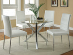 Vance Clear Glass/Chrome Finish Metal Dining Table