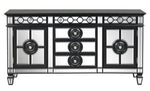 Varian II Mirrored/Black Wood 6-Drawer Server