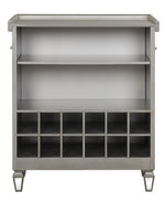 Varian Mirrored/Antique Platinum Wood Low Wine Cabinet