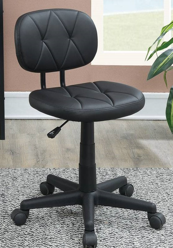 Varsha Black Faux Leather Adjustable Office Chair