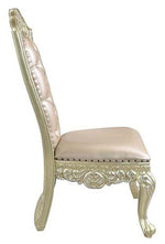 Vatican 2 Light Gold PU Leather / Champagne Silver Side Chairs