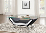 Veloce Black/White Faux Leather Coffee Table