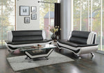 Veloce Black/White Faux Leather Coffee Table