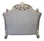 Vendom II Two-Tone Ivory Fabric/Antique Pearl Wood Chair