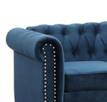 Venice 2-Pc Blue Velvet Tufted Sofa Set