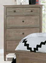 Vevey Wire-Brushed Warm Gray Wood Chest