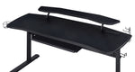 Vildre Black Wood/Metal Gaming Table with USB & LED Light