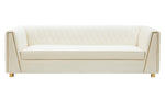 Wafa Modern Cream Velvet Sofa