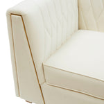 Wafa Modern Cream Velvet Sofa