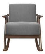 Waithe Gray Fabric Rocking Chair