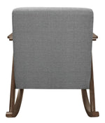 Waithe Gray Fabric Rocking Chair