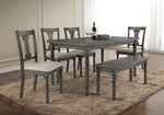 Wallace Weathered Gray Wood Dining Bench