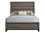 Watson Grey Oak/Black Wood Full Panel Bed