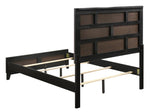 Watson Grey Oak/Black Wood Full Panel Bed