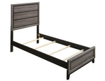 Watson Grey Oak/Black Wood Twin Panel Bed