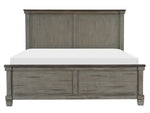 Weaver Antique Gray Wood Queen Bed