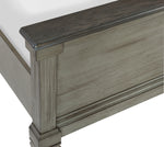 Weaver Antique Gray Wood Queen Bed