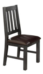Wendy 2 Rustic Grey Faux Leather Side Chairs